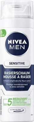 Produktbild von NIVEA Sensitive, Rasier-Mousse, Männer, Empflindliche Haut, 200 ml, 1 Stück(e)