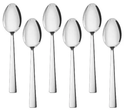 Zdjęcie produktu dla Łyżki stołowe ze stali nierdzewnej eleganckie zestaw 6 sztuk