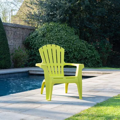 Image de Fauteuil Adirondack de Jardin en Résine Empilable Anis