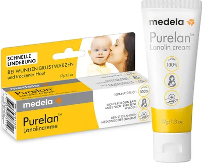 Obrázek produktu pro Medela Purelan Lanolin Nipple Cream 37g - Rychlá úleva pro namáhané bradavky a suchou pokožku Krém na bradavky 37g