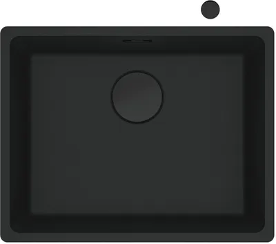 Produktbild von Franke Maris Flächenbündige Spüle Fragranitbecken MRG 210-52 Black Matt Drehknopf ab 60 cm 135.0683.051 - inkl.