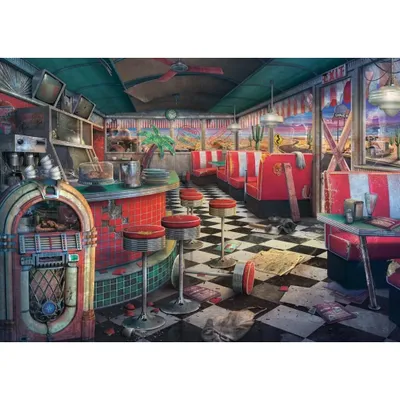 Immagine prodotto di Puzzle RAVENSBURGER Luoghi abbandonati: Bistro abbandonato 1000 pezzi