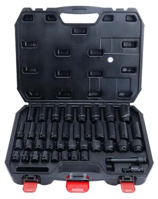 Produktbild von CCLIFE Schlagschrauber Nüsse Set, Schlagnuss set 1/2 zoll, 40 tlg, 10–32mm