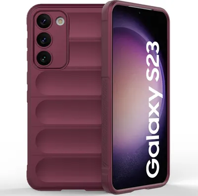 Produktbild von Samsung S23 Hülle, Weich TPU Silikon Stossfest Anti-rutsch Schutzhülle für Samsung Galaxy S23 bordeaux