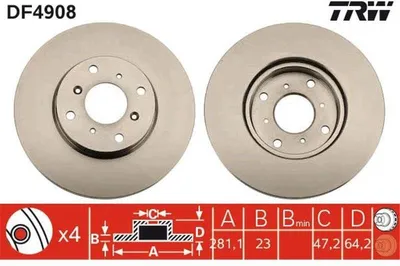 Produktbild von TRW Bremsscheiben (2 Stück) Vorderachse DF4908