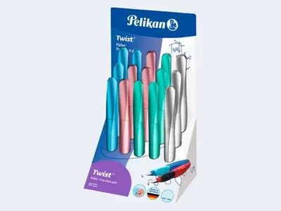 Produktbild von Pelikan 606387, Gemischte Farben, Kartuschenfüllsystem, Blau, Stahl, Medium, Beidhändig