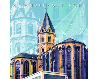 Produktbild von Glasbild Köln St. Andreas Kirche 50x50 cm