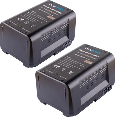 Produktbild von 2x Blumax Akku für Sony BP-230WS V-Mount DSR 250P 600P 650P 652P 15600 mAh