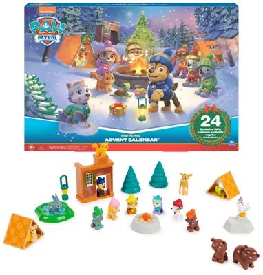 Produktbild von PAW Patrol Adventskalender 2023 mit 24 Spielzeug-Überraschungen, Buch, Freistehend, Mehrfarbig