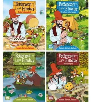 Immagine prodotto di Nelson Mini-Bücher: 4er Pettersson und Findus 1-4