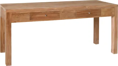 Produktbild von Teako Design Konsolentisch Hestral Teak Massivholz 150x45cm 2 Schubladen