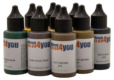 Produktbild von AC4Y Camouflage Set 9 x 30ml Airbrushfarbe AirbrushColor4you 515526