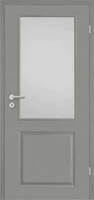 Produktbild von Pertura Zimmertür Pila 02 edelgrau lackiert 73,5x198,5 cm Rechts mit Lichtausschnitt GN (ohne Glas)