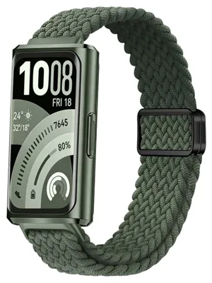Obrázek produktu pro Nylonový řemínek k chytrým hodinkám pro Huawei Band 11 / 11 Pro s magnetickým zapínáním, zelený