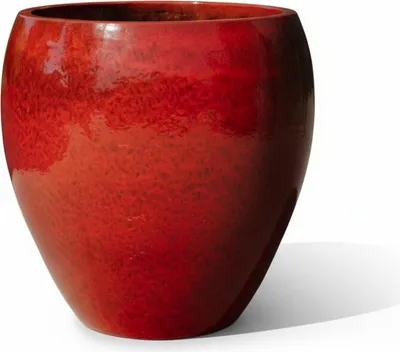 Produktbild von Provencelia Keramik Pflanzkübel Lafontaine Rot, Ø68 x H68 cm, frostbeständig, handgefertigt, glasiert, Outdoor, Garten, Terrasse, winterfest