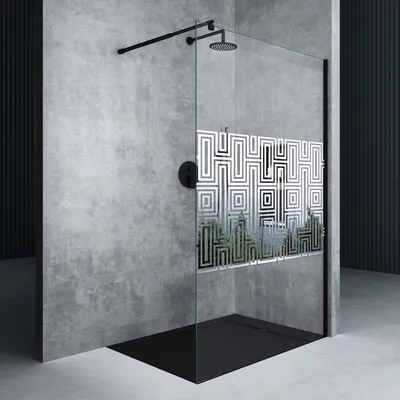 Produktbild von Mai & Mai Duschwand für Dusche Duschabtrennung 120x200cm Walk-In Dusche Schwarz  ESG-Sicherheitsglas 10mm NANO Glas BRAM1 Bremen2DM