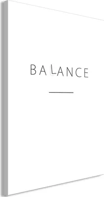 Produktbild von Italienischer Leinwand Leinwandbild - Balance of Words (1-part) - Black English Text on White 20x30 cm Text m-A-0863-b-a