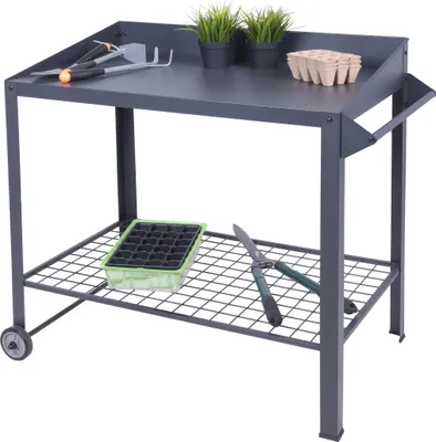 Produktbild von 4.00 Mobiler Pflanztisch aus Metall - ca. 90x55x90 cm - verzinkter Stahl mit Pulverbeschichtung