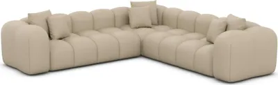 Produktbild von Kunstleder Ecksofa Valora Beige