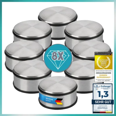Image de 8 pièces set - Butoir de porte en acier inoxydable
