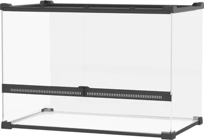 Produktbild von Fortuna Lai Glas-Terrarium für Reptilien, erhöhter & wasserdichter Boden, Knopfschloss