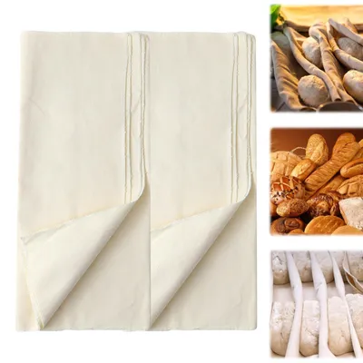 4er Set Bäckerleinen 75x43 cm Teigtuch aus Naturkautschuk