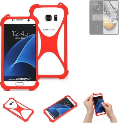 Produktbild von K-S-Trade Handy-Hülle kompatibel mit Realme 11 Pro Schutz-Hülle Bumper Silikon Schutz Hülle Cover Case Silikoncase Silikonbumper TPU Softcase