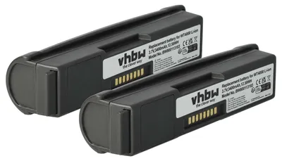 Produktbild von vhbw 2x Akku kompatibel mit Zebra WT41N0, WT4090, WT4000 Barcodescanner POS (3400 mAh, 3,7 V, Li-Ion)