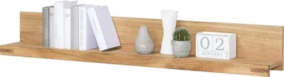 Produktbild von Wandboard >Tom-I< in Wildeiche aus Teilmassiv - 138x20x20cm (BxHxT)