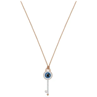 Produktbild von Swarovski Halskette 5437517 Duo Evil Eye, rosé vergoldet