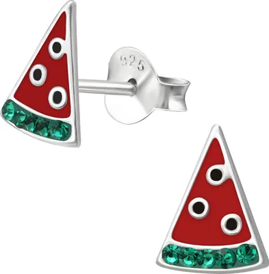 Produktbild von Ohrstecker 925 Sterling Silber mit Wassermelone