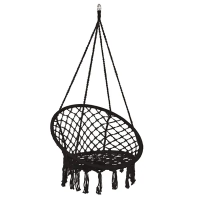 Immagine prodotto di Springos® Altalena sospesa con frange Sedia sospesa design macramè Altalena da giardino