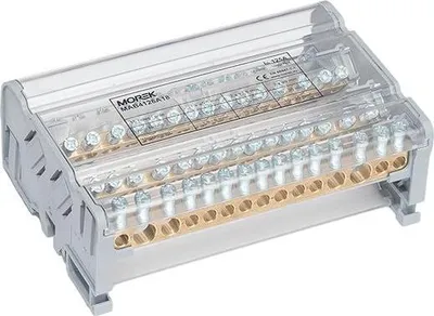 Produktbild von 4-poliger Verteilerblock 125A 1000V 2x35mm + 2x25mm / 11x6 mm Morek MAB2126A18