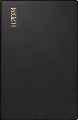 Produktbild von rido/idé 7011002904 Wochenkalender Taschenkalender 2024 Modell partner/Industrie I 2 Seiten = 1 Woche Blattgröße 7,2 x 11,2 cm Kunststoff-Einband schwarz