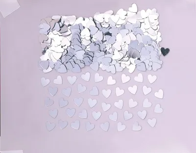 Obrázok produktu pre Fóliové konfety Sparkle Hearts strieborné