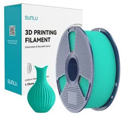 Image de Filament Sunlu PLA Classic, 1,75 mm, 1 kg - Couleur : vert menthe