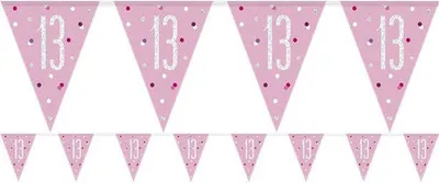 Produktbild von 13. Geburtstag Holografische Girlande 2,75m