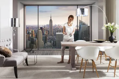 Produktbild von Komar Fototapete "Penthouse", grau, 368 x 254 cm
