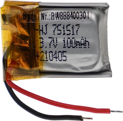 Produktbild von vhbw Akku für Modellbau z.B. Racing Car, Helikopter, Flugzeug (100mAh, 3,7V, Li-Polymer, 18 x 16 x 8 mm)