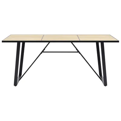Image de vidaXL Table de salle à manger couleur chêne 200x100x75 cm MDF