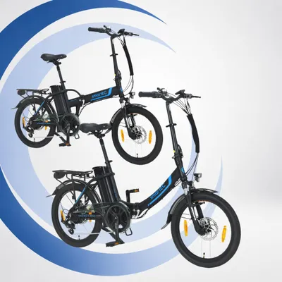 Produktbild von 2er Pack Camp-20D & 20H Falt Pedelec/E-Bike 20 Zoll Schwarz smartEC