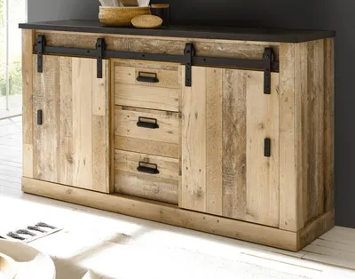 Produktbild von Büro Kommode "Stove" Used Wood Sideboard 162 x 91 cm
