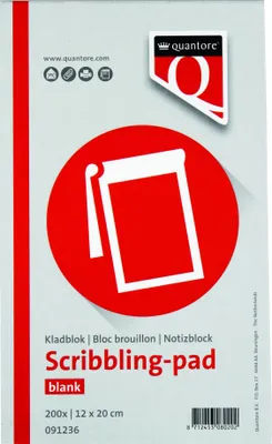 Produktbild von Quantore - Notizblock 12x20cm 200 Blatt | 5 Stück