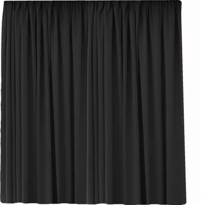 Produktbild von Kräuselband Blickdicht 300 (B) x 245cm (L) extra Breit Überbreite Abdunkelnd Vorhang  Gardine Schal mit Universalband Schwarz