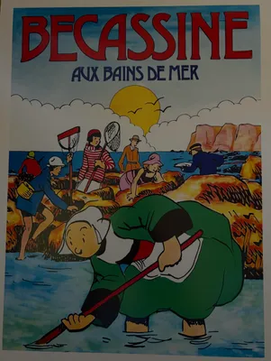 Image de Bécassine - Aux Bains de Mer - 30x40cm Affiche Poster
