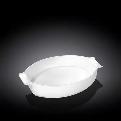 Zdjęcie produktu dla Forma do pieczenia Wilmax z uchwytami, 990 ml, porcelana, biała, WL-997027/1C