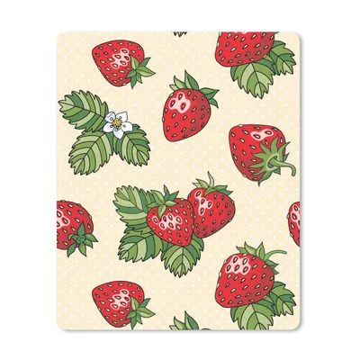 Produktbild von MuchoWow® Mauspad Mousepad Erdbeeren - Obst - Muster 30x40 cm - Mousepads - Maus Mat - Pad - Mausunterlage - Mausmatten