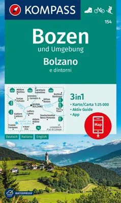 Produktbild von KOMPASS Wanderkarte 154 Bozen und Umgebung / Bolzano e dintorni 1:25.000