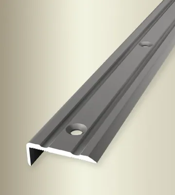 Produktbild von PROVISTON | Winkelprofil | Breite: 24.5 mm | Höhe: 0 - 7 mm | Länge: 1000 mm | Aluminium eloxiert | Gerillt | Einfach Biegbar | Edelstahl | Versenkt Gebohrt