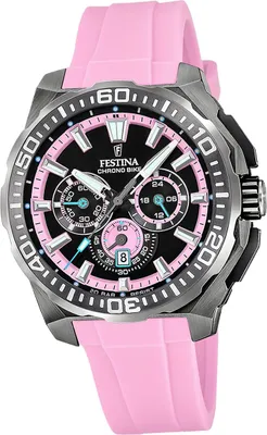 Obrázok produktu pre Pánske hodinky Festina Chrono Bike náramkové hodinky gumové ružové D2UF20725/2